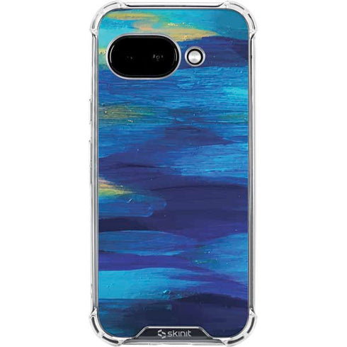 Ocean Blue Brush Stroke by Etta Vee Google Pixel 9a Clear Case